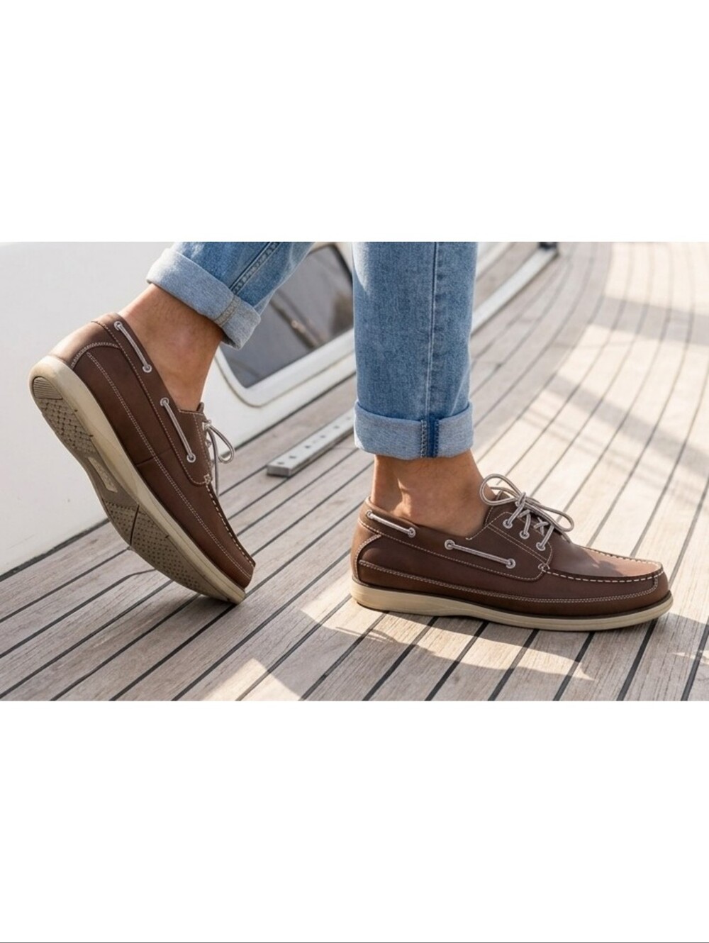 David Stone Boat Shoes Brown Size 11